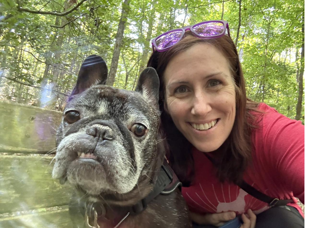 Courtney and Louis on a hike